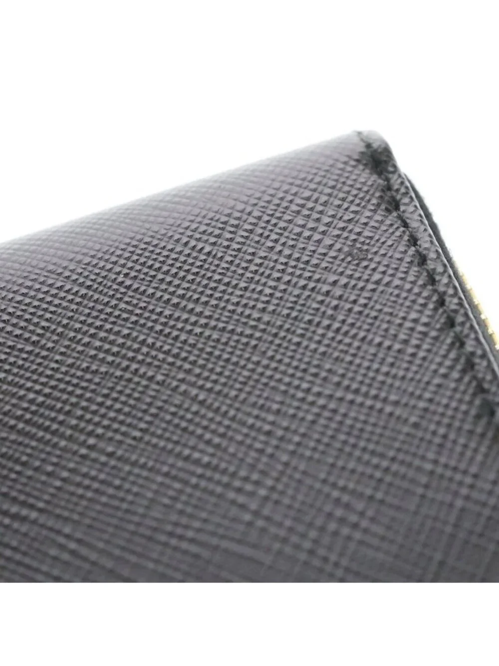 Prada Zip Around Wallet Saffiano Leather Black